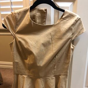 Gold peplum top sz 4/small